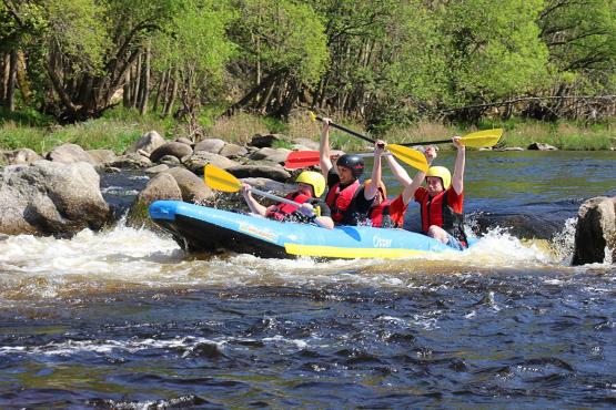 Rafting auf der Murg bei Forbach im Murgtal