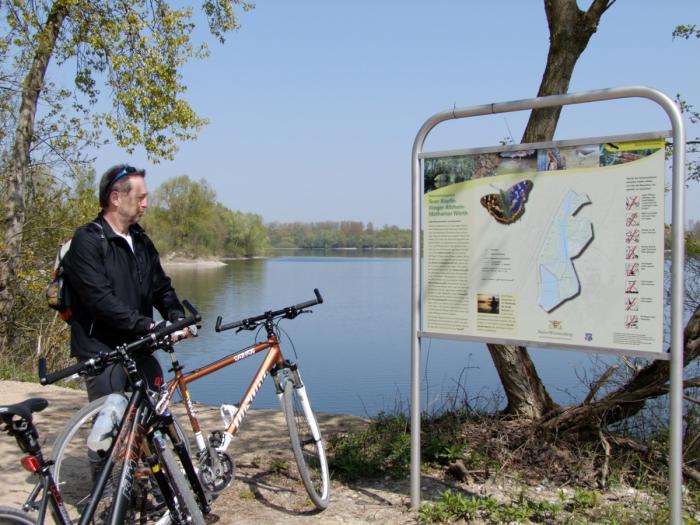 Radfahrer im PAMINA Rheinpark